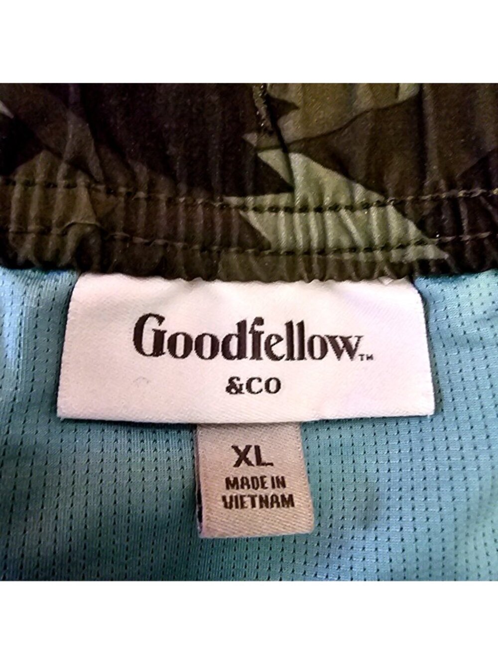 Goodfellow & Co Mens XL Green Camo Swim Trunks With Mesh Lining & Zipper Pocket - Picture 6 of 14
